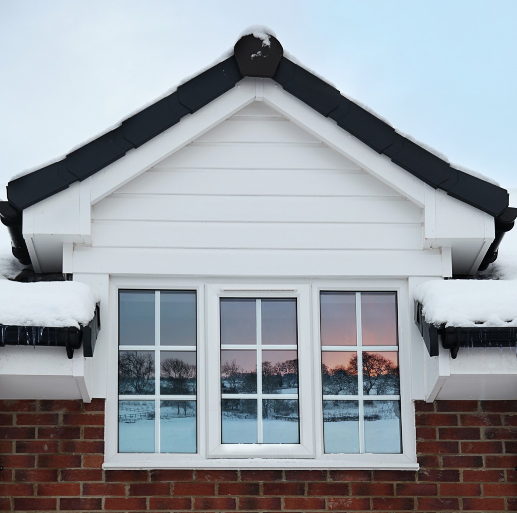 a house during winter