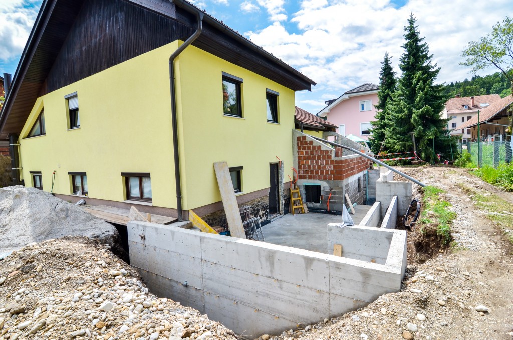 Setting up ground foundation