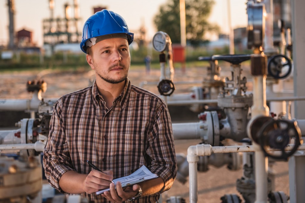 man working at the industrial sector