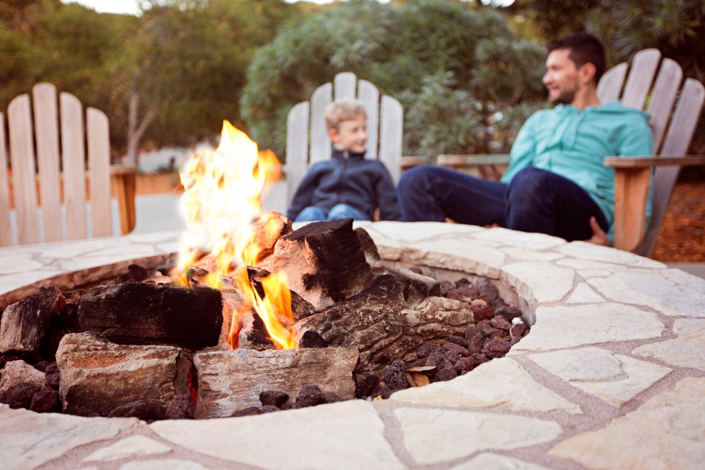 outdoor fireplace