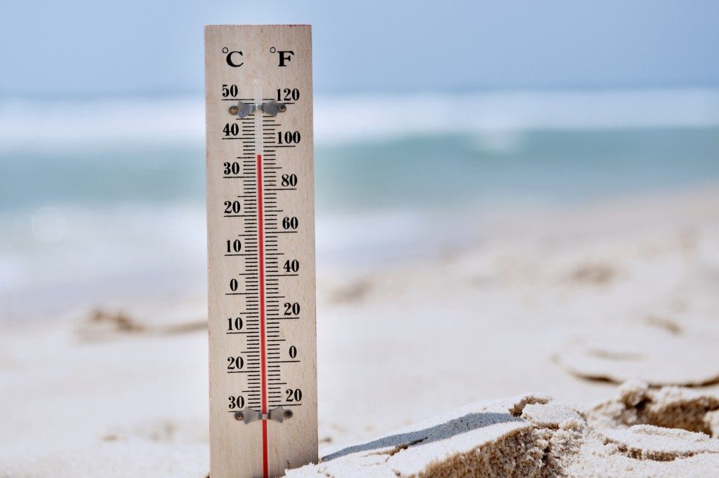 Temperature scale heat summer