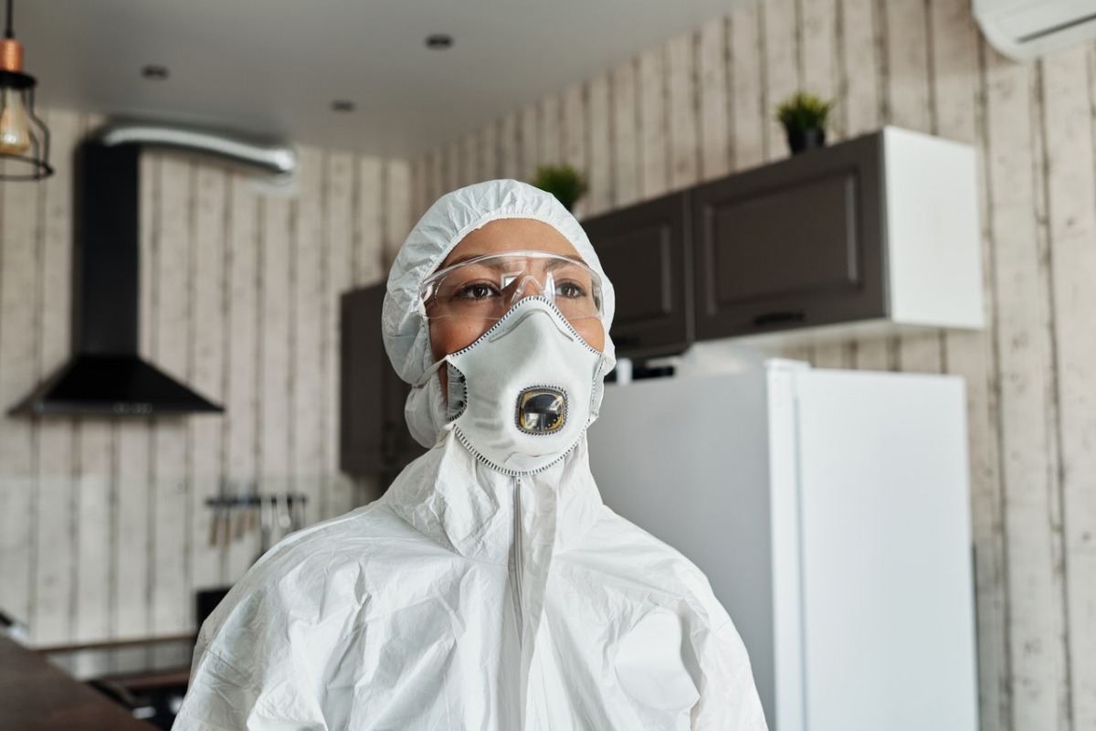 person wearing protective equipment