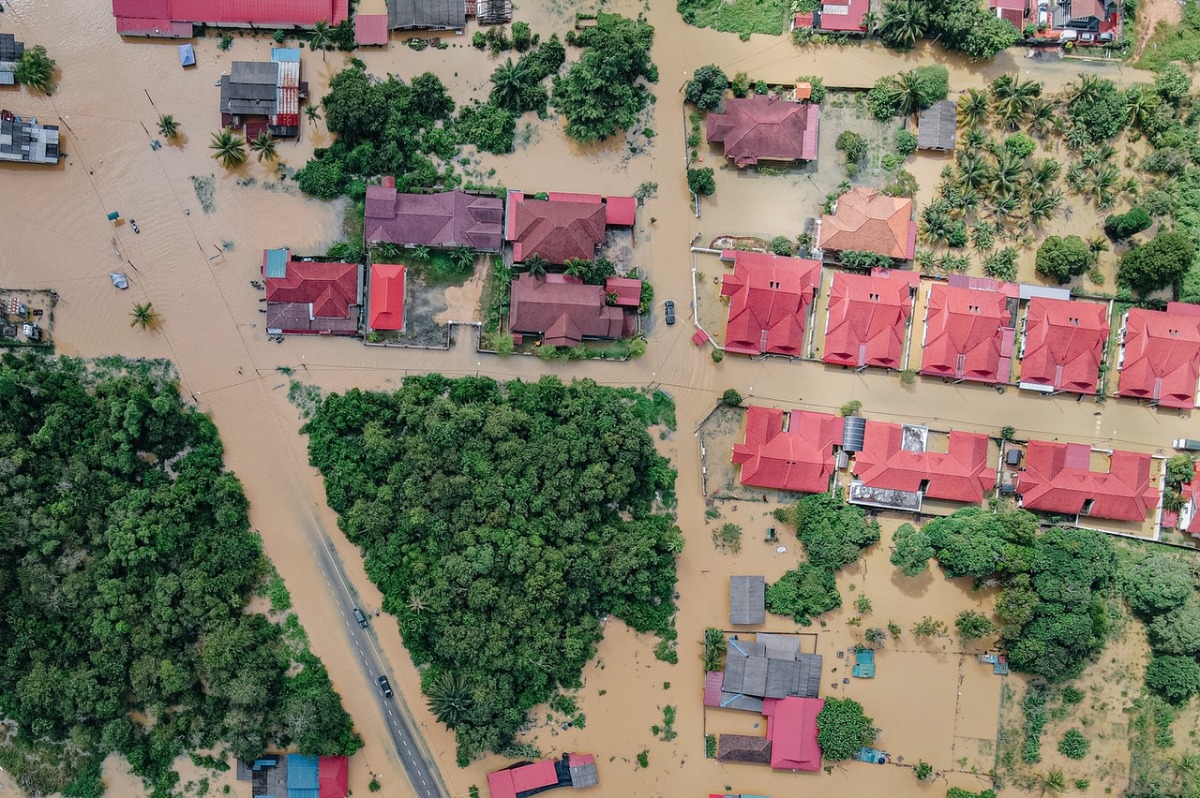 flooded neighborhood