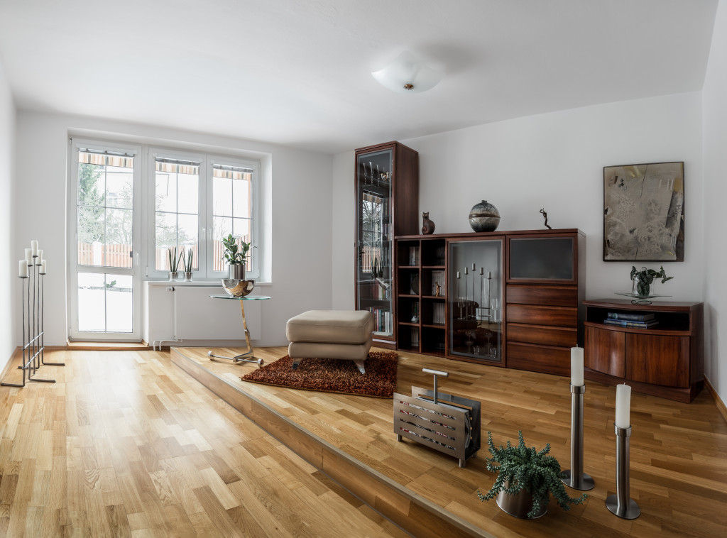 interior with wood floors