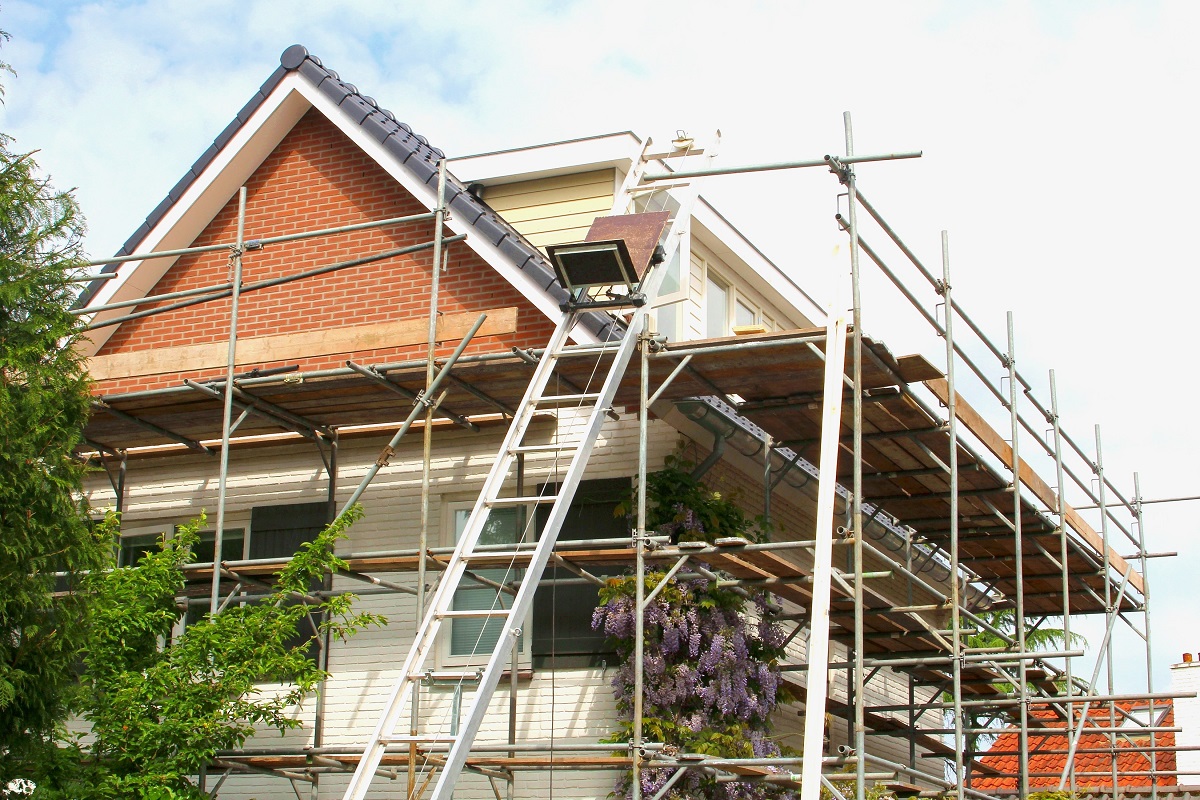 A house under renovation