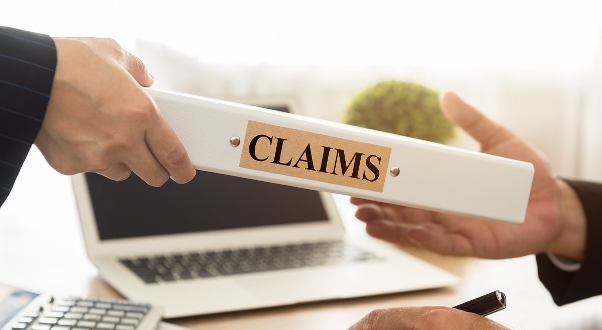 A folder of insurance claims